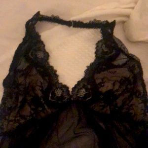 Black Halter Top lace lingerie - new without tags.
